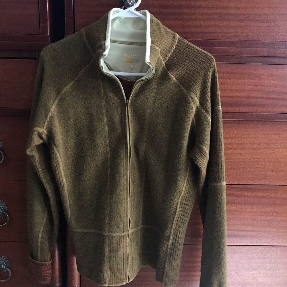 Brown/Green zip-up pullover sweater